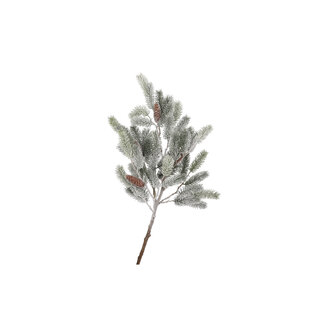 Silk Pine with Cone and Snow 102 cm