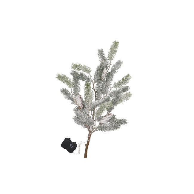 Silk pine Snow with led 81x33x13cm