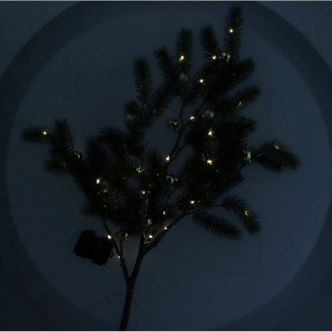 Silk pine Snow with led 81x33x13cm