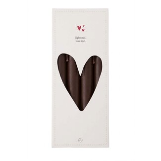 Zusss Zusss Rustieke Dinerkaarsen (Set van 4) – Dark Brown