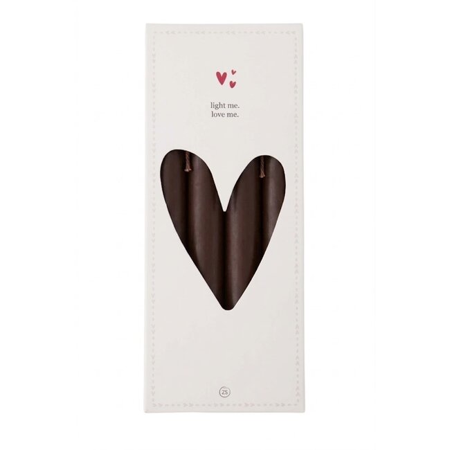 Zusss Zusss Rustieke Dinerkaarsen (Set van 4) – Dark Brown