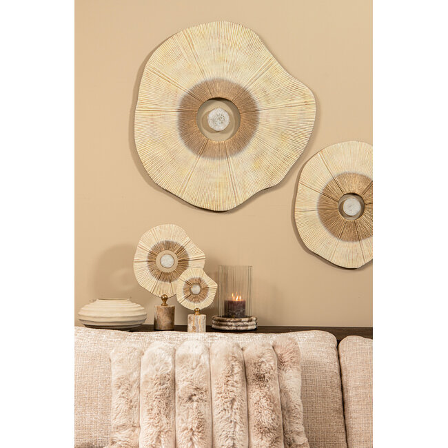 PTMD Rella Beige casted alu statue marble and stone S