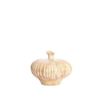 Light & Living Vaas deco 23x22,5x18 cm NEVANO crème+oranje-bruin