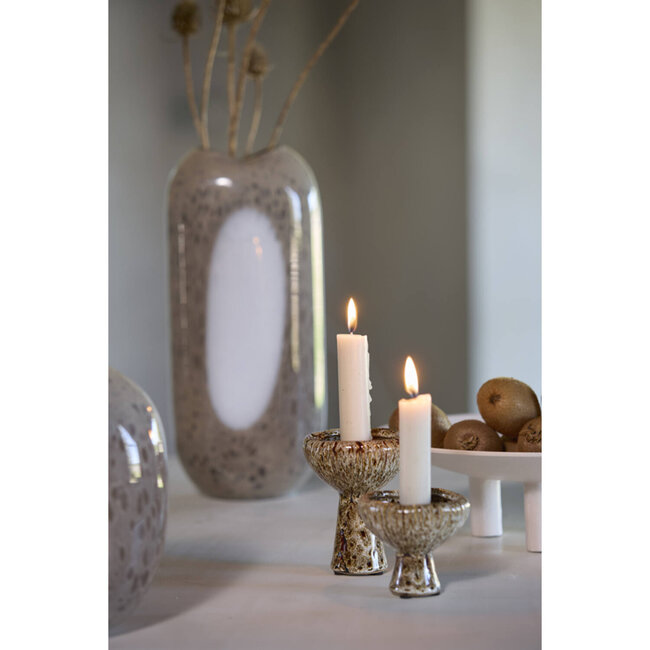 Light & Living Kandelaar Ø9,5x8 cm GYLANO keramiek crème-bruin