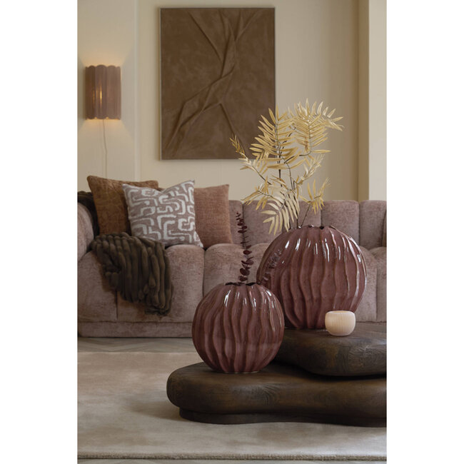 Light & Living Vaas deco 25x14x27 cm PODURI keramiek donker roze