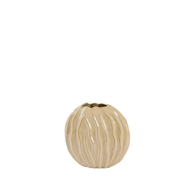 Light & Living Vaas deco 35x17x35 cm PODURI keramiek licht bruin