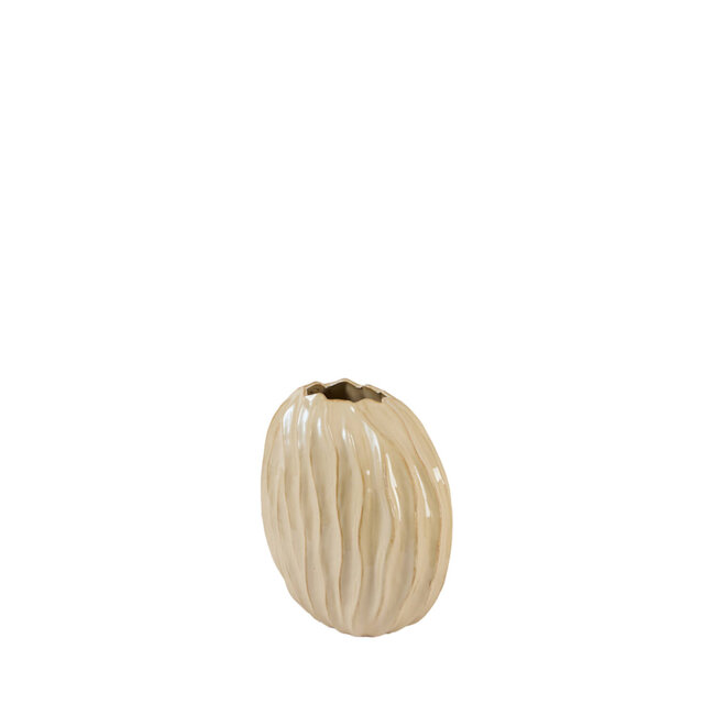 Light & Living Vaas deco 41x20x42 cm PODURI keramiek licht bruin