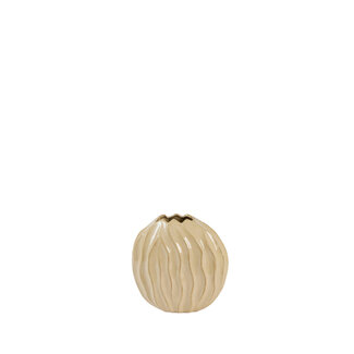 Light & Living Vaas deco 25x14x27 cm PODURI keramiek licht bruin