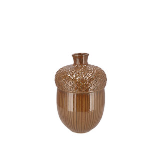 Daan Kromhout Vaas Mika Brown Acorn - 11X11X16CM