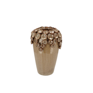 Daan Kromhout Vaas Nancy Sand Flower 23x22x29cm