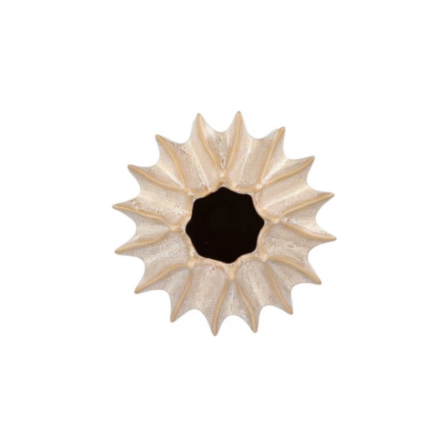 Juna sand vase structure long 25x25x37cm