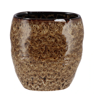 DANA BROWN CAT EYE VASE 26X18X27CM DANA BROWN CAT EYE VASE 26X18X27CM