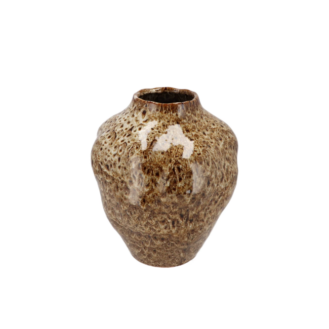 Dana Decoratieve Vaas Bubble – Brown Cat Eye Ø25x30cm