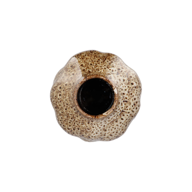 Dana Decoratieve Vaas Bubble XL – Brown Cat Eye Ø30x35cm