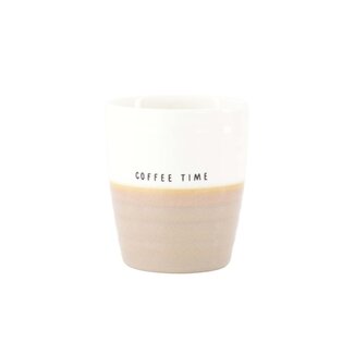 Zusss Koffiemok Coffee time wit zand Zusss Koffiemok Coffee time wit zand