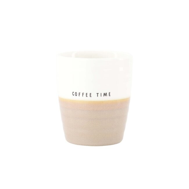 Zusss Koffiemok Coffee time wit zand