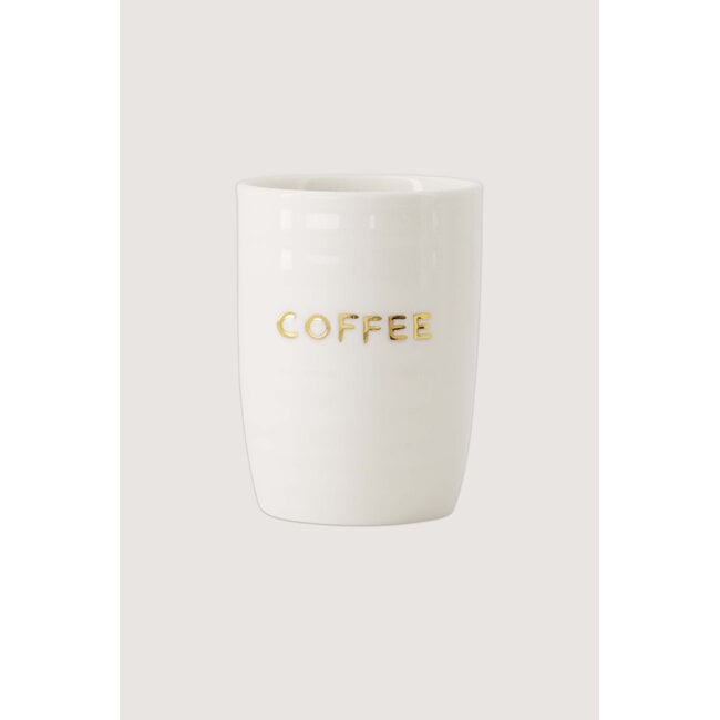 Zusss Koffiemok coffee wit / goud