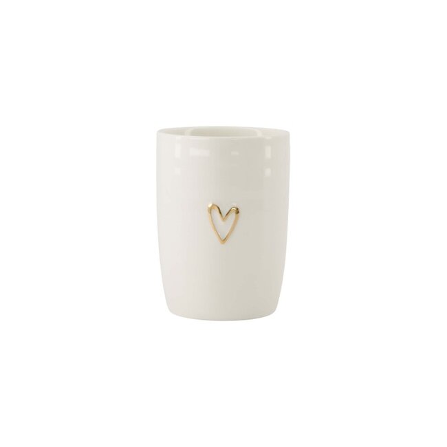 Zusss Coffee mok hart lijn wit goud
