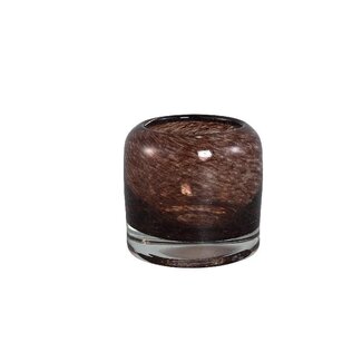 PTMD Jalenn Dark Brown heavy bubble glass tealight M