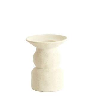 Light & Living Kaarsenhouder Ø12,5x15 cm ATRANI keramiek mat crème