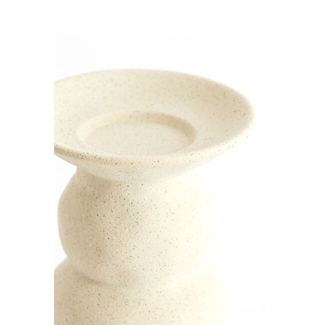 Light & Living Kaarsenhouder Ø12,5x15 cm ATRANI keramiek mat crème