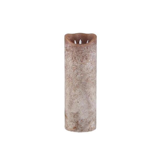 PTMD Led Light candle New Rustic brown movable flame L