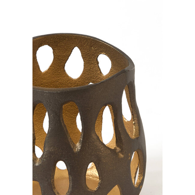 Light & Living Theelicht Ø10x10 cm SARANI mat bruin-brons goud