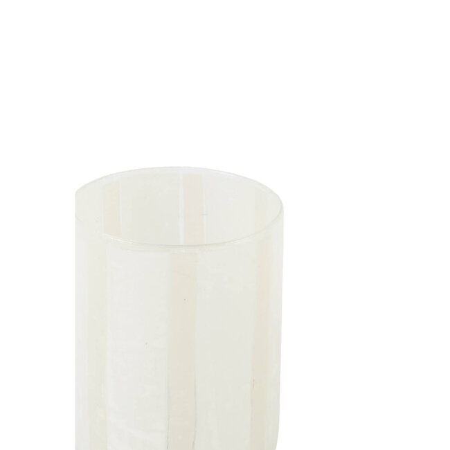 Light & Living Theelicht Ø10x13 cm DRINO glas transparant+crème+beige