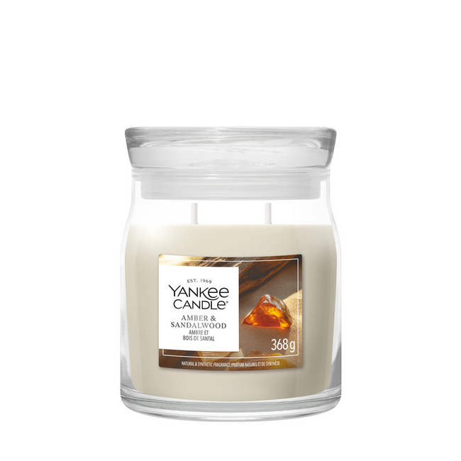 Yankee Candle NEW Amber & Sandalwood Medium Jar