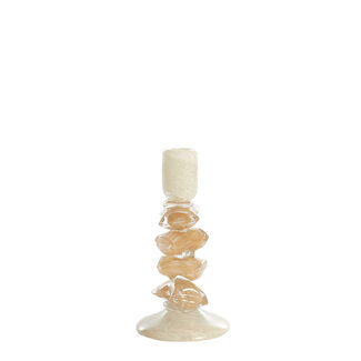 Light & Living Kandelaar Ø11,5x23 cm ESTINA crème+bruin Light & Living Kandelaar Ø11,5x23 cm ESTINA crème+bruin