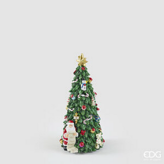 EDG Kerstman bij kerstboom met muziekdoos (Groen/Rood - H22 cm) EDG Kerstman bij kerstboom met muziekdoos (Groen/Rood - H22 cm)