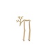 Light & Living Ornament 15x6x25 cm DEER glans zand
