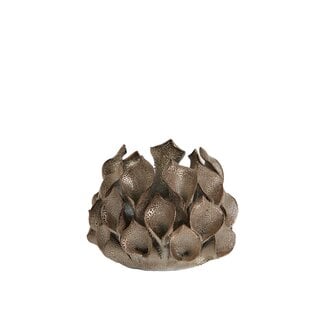 Light & Living Tealight Holder Ø10X8 cm Soreja porselein brons Light & Living Tealight Holder Ø10X8 cm Soreja porselein brons