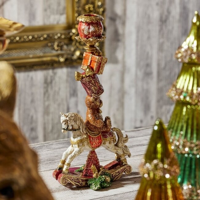Werner Voß Candle holder rocking horse