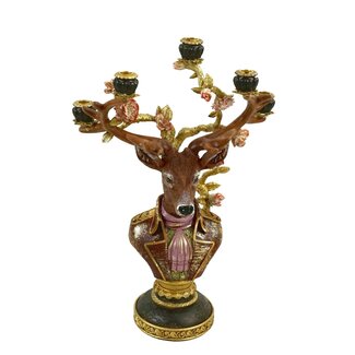 Werner Voß Candle holder deer flowers - 5 arms Werner Voß Candle holder deer flowers - 5 arms