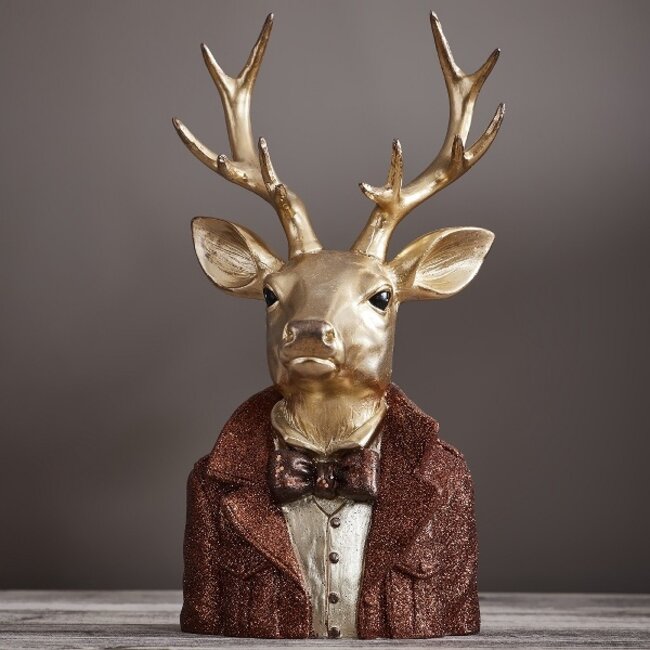 Werner Voß Herten buste met strik (Deer Bust)