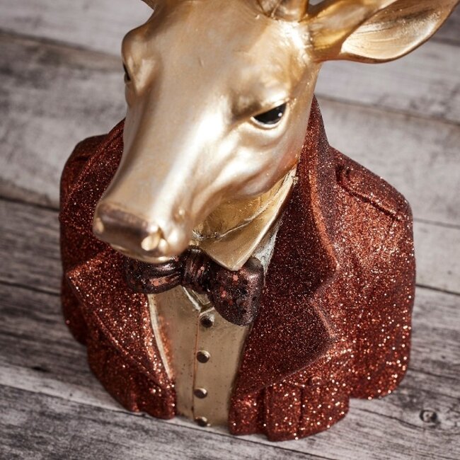 Werner Voß Herten buste met strik (Deer Bust)