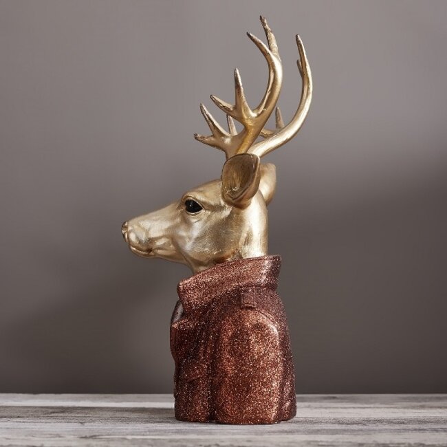 Werner Voß Herten buste met strik (Deer Bust)