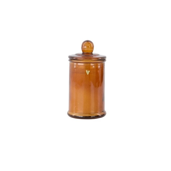 Zusss Geurkaars glas met deksel hartje