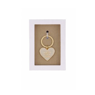 Zusss Sleutelhanger in doosje jij bent goud waard