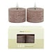 Home Society LED Mini Pillar Dusty Rose Candles Core Recharge Set 2 LED