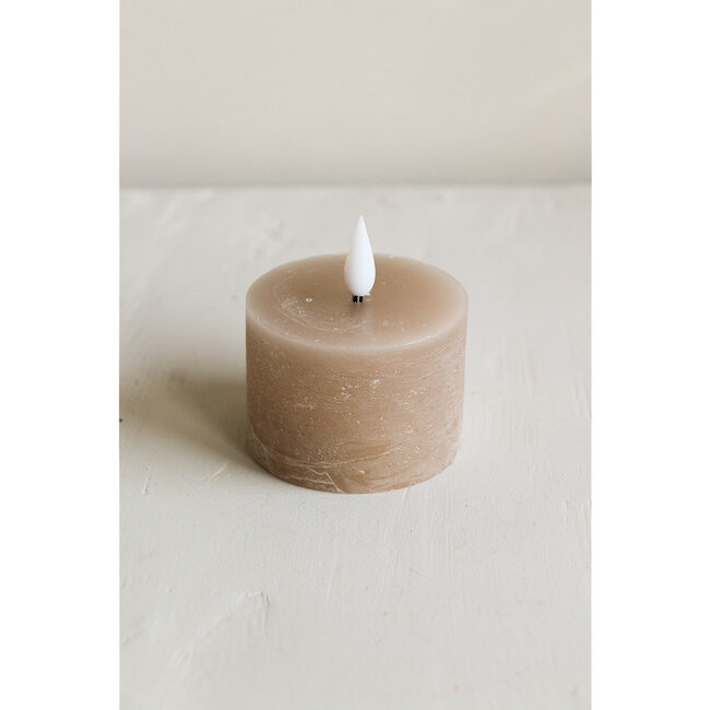 Home Society LED Mini Pillar Dusty Rose Candles Core Recharge Set 2 LED