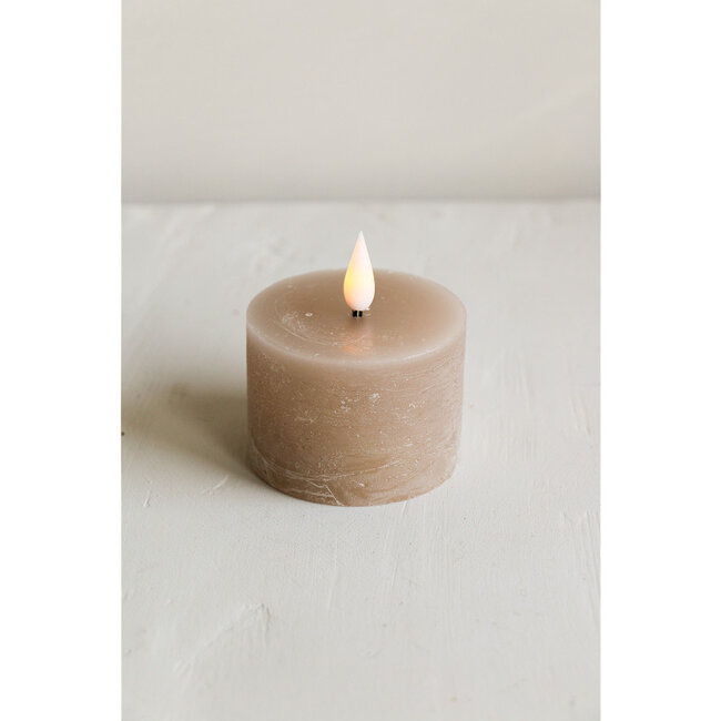 Home Society LED Mini Pillar Dusty Rose Candles Core Recharge Set 2 LED