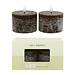 Home Society LED Mini Pillar Dark Brown Candles Core Recharge Set 2 LED