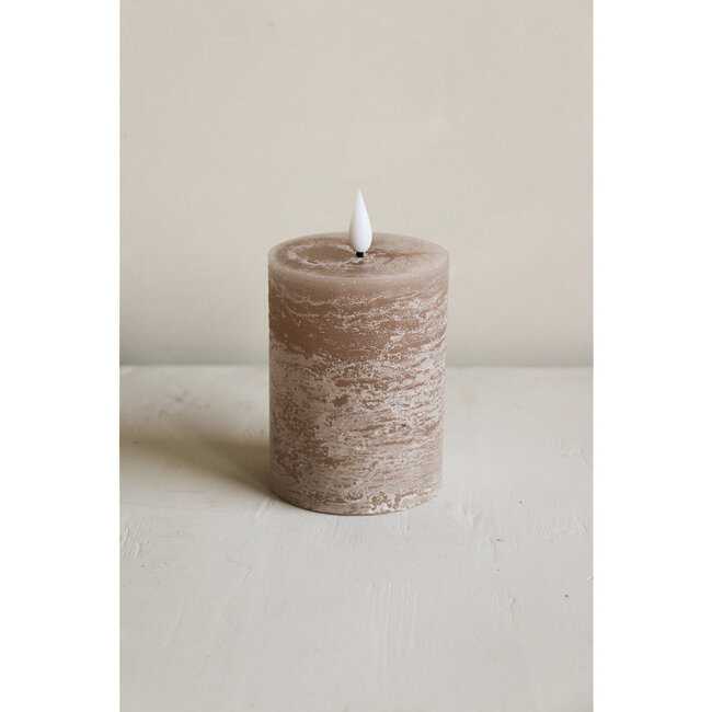 Home Society LED Pillar Dusty Rose Candle Core Recharge LED