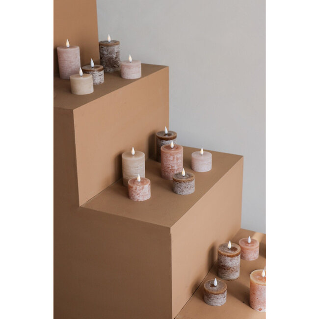 Home Society LED Pillar Dusty Rose Candle Core Recharge LED