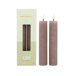 Home Society LED Dusty Rose Dinner Candles XL Core Recharge Set 2 Home Society LED Dusty Rose Dinner Candles XL Core Recharge Set 2