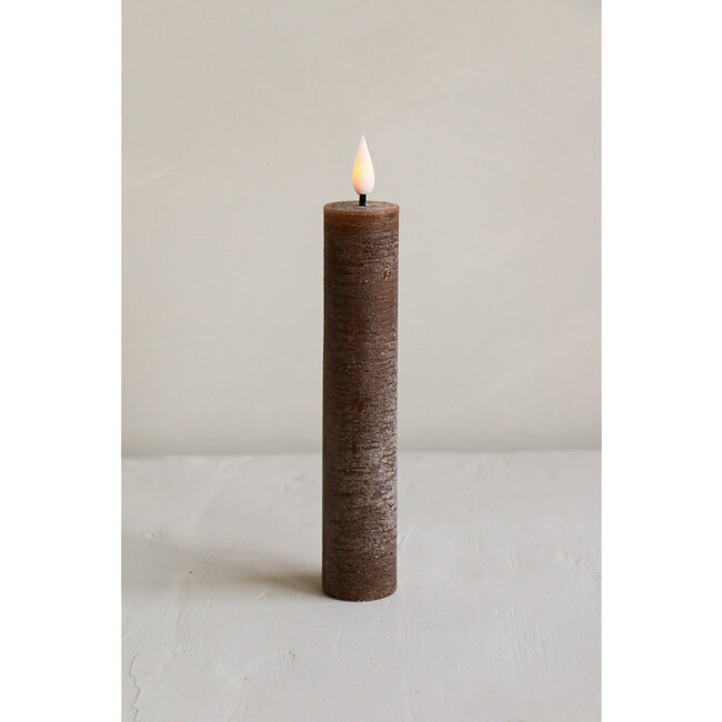 Home Society LED Dark Brown Dinner Candles XL Core Recharge Set 2