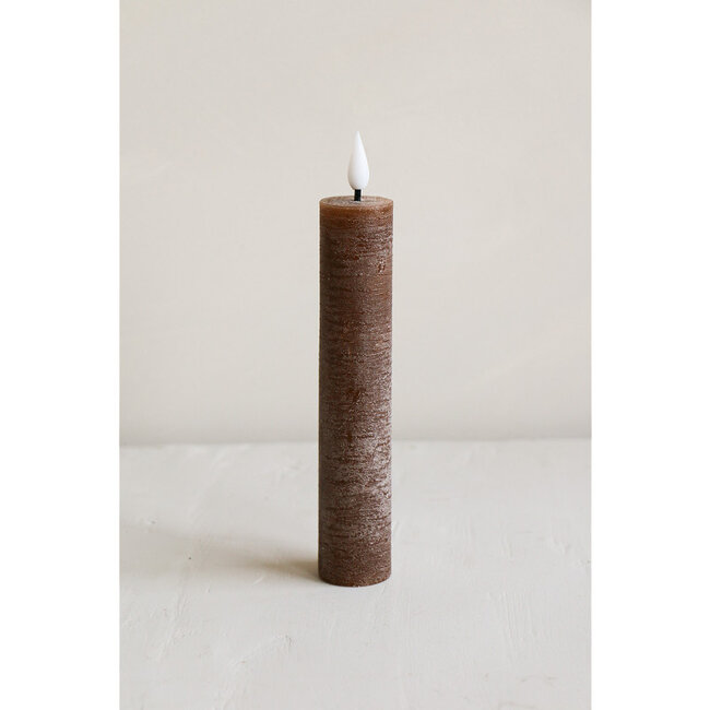 Home Society LED Dark Brown Dinner Candles XL Core Recharge Set 2