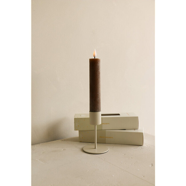 Home Society LED Dark Brown Dinner Candles XL Core Recharge Set 2